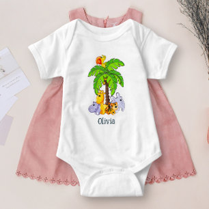 Whimsical Wildlife: Adorable Animal Friends Baby Bodysuit