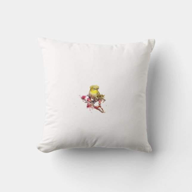 Whimsical Wings: Bird-Inspired Throw Pillow" Throw Pillow (Front)