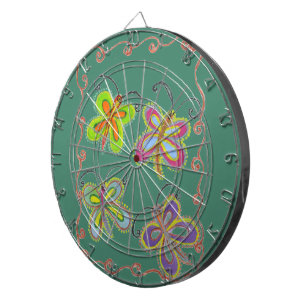 Whimsical Wings: Stunning Butterfly-Themed design Dartboard