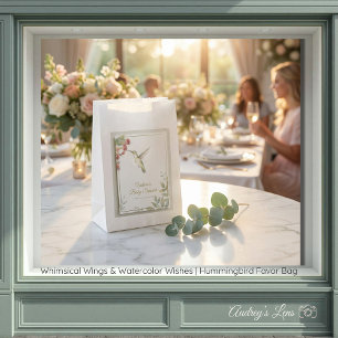 Whimsical Wings & Watercolor Wishes Hummingbird Favour Bag