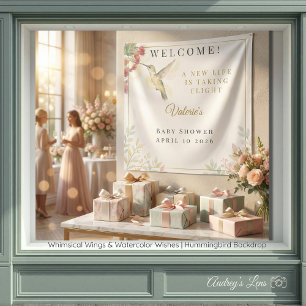 Whimsical Wings & Watercolor Wishes Hummingbird Tapestry