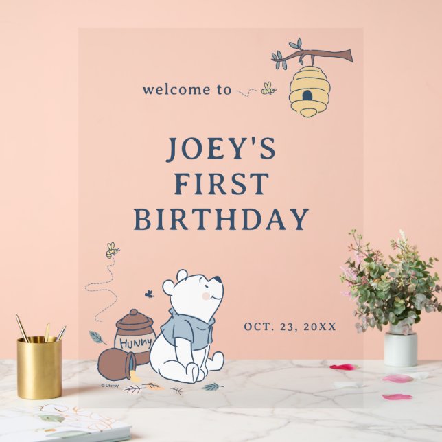 Whimsical Winnie L'Ourson 1er anniversaire Bienven (Mariage)