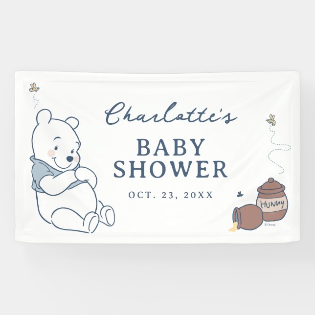 Whimsical Winnie The Pooh Baby Shower Banner (Horizontal)