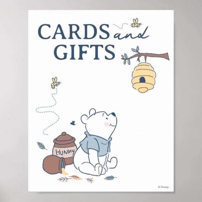 Whimsical Winnie The Pooh Cards & Gifts - Birthday Poster (Front)