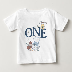 Whimsical Winnie the Pooh First Birthday Baby T-Shirt