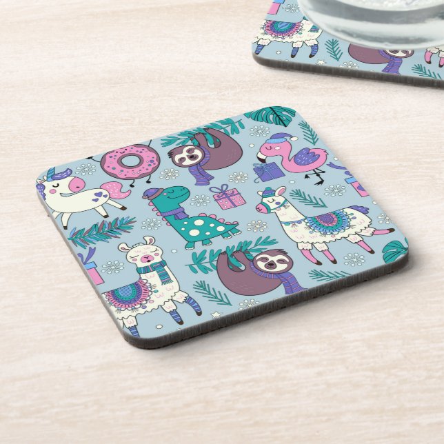 Whimsical WInter Critters Coaster (Left Side)