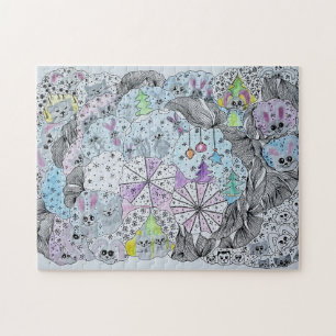 Whimsical Winter Forest Magical Creatures Jigsaw Puzzle