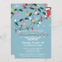Whimsical Winter Holiday Blue Housewarming Party
