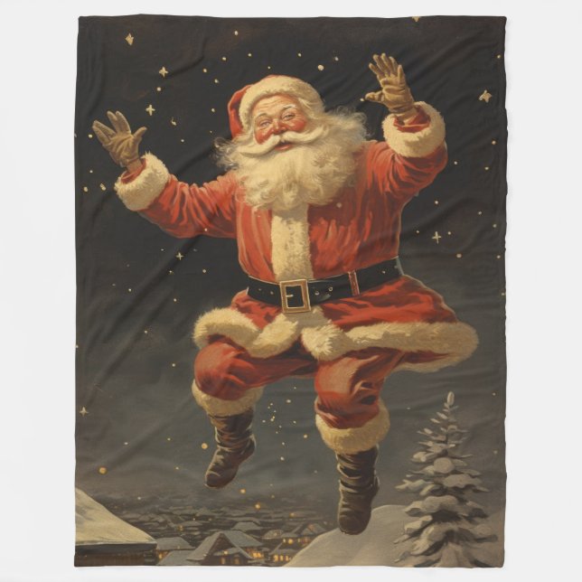 Whimsical Winter Nostalgic Christmas Blanket  (Front)