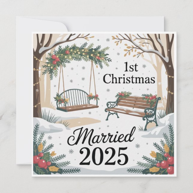 Whimsical Winter Park Our First Christmas Married  (Front)