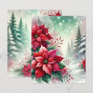 Whimsical Winter Wonderland Poinsettia Scrapbook