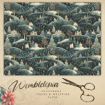 Whimsical Winter Woodland Christmas Decoupage  Tissue Paper<br><div class="desc">**Whimsical Winter Woodland Christmas Wrapping** Wrap your gifts in the sophisticated charm of a bygone era with our Whimsical Winter Woodland Wrapping. This elegant paper features a vintage-inspired winter scene, where rustic cottages nestle among floral and foliage motifs under a starry sky. The design evokes a cozy, rustic vibe with...</div>