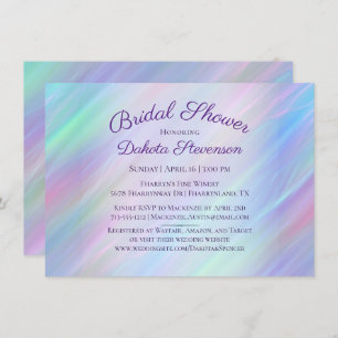 Whimsical Wisps   Holo Fairy Ombre Rainbow Shower Invitation
