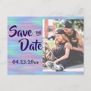 Whimsical Wisps   Holo Fairy Pastel Photo Event Announcement Postcard