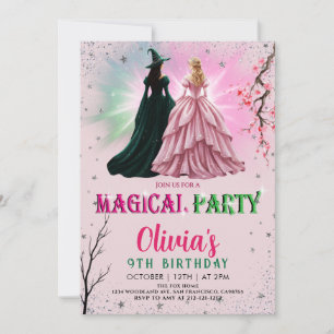 Whimsical Witch Birthday Party Invitation