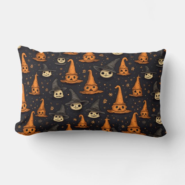 Whimsical Witch Lumbar Pillow (Front)
