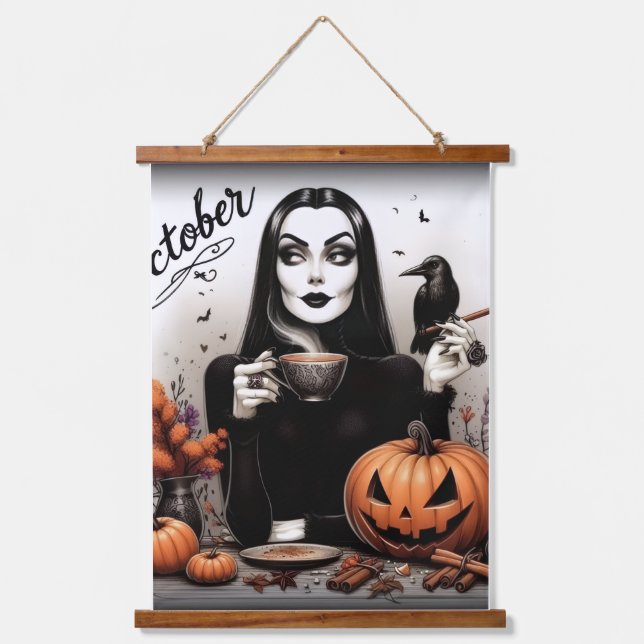 Whimsical Witch Trio Poster (26×36) Halloween Hanging Tapestry (Front 3)