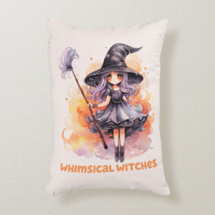 Whimsical Witches – Cute Halloween Witch Accent Pillow