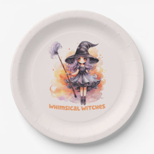Whimsical Witches Paper Plate