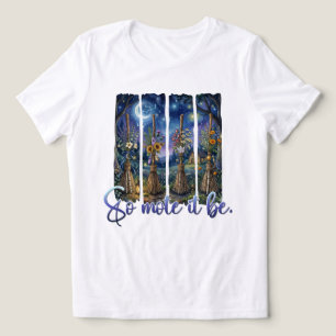 Whimsical Witchy Floral So Mote It Be Celestial Tri-Blend Shirt