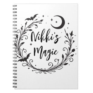 Whimsical Witchy Wiccan Herb Magic Halloween Notebook