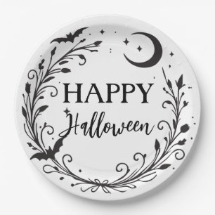 Whimsical Witchy Wiccan Herb Magic Halloween Paper Plate