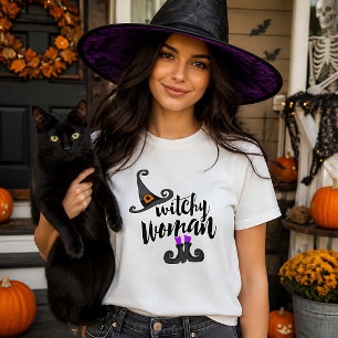 Whimsical Witchy Woman Halloween T-Shirt