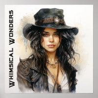 Whimsical Wonder Steampunk Young Woman Vintage