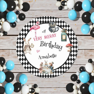 Whimsical Wonderland Birthday Party Classic Round Sticker