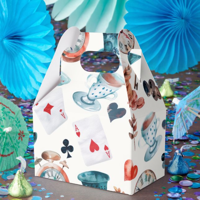 Whimsical Wonderland Tea Party Pattern Favor Box (Party)