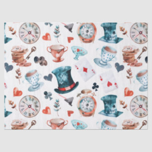 Whimsical Wonderland Tea Party Pattern Tissue Paper