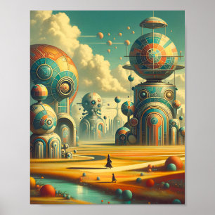 Whimsical Wonderland - Vintage Retro Futurism Poster