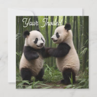 Whimsical Wonders: Baby Pandas Play in Forest