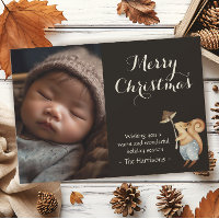 Whimsical Woodland Animal Christmas Photo