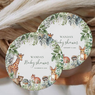Whimsical Woodland Animals Baby Shower  Paper Plate