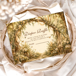 Whimsical Woodland Boho Diaper Raffle Enclosure Card