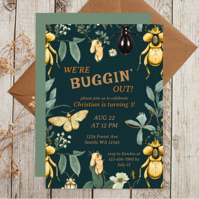 Whimsical Woodland Bug Forest Birthday Invitation (Creator Uploaded)