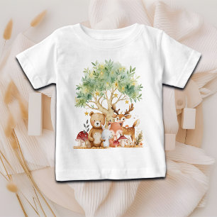 Whimsical Woodland Forest Animals Baby T-Shirt