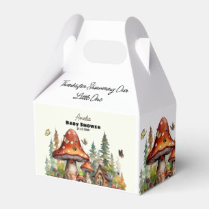 whimsical woodland  forest Mushroom baby shower Favor Box