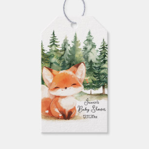 Whimsical Woodland Fox Baby Shower Gift Tags