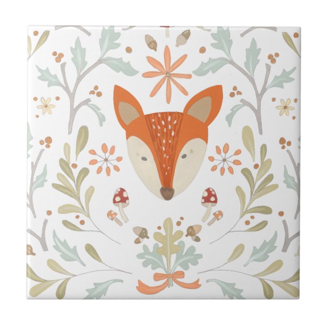 Whimsical Woodland Fox Tile (Front)