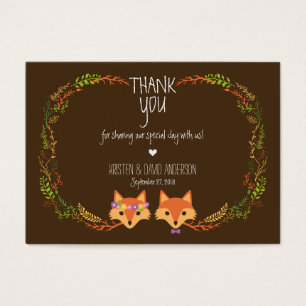 Whimsical Woodland Foxes Wedding Gift Tags / Cards