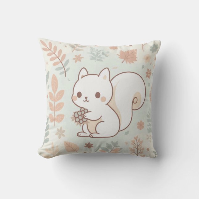 Whimsical Woodland  Throw Pillow (Front)