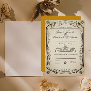 Whimsical Woodland Vintage Styl Faire-part de mari