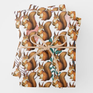 Whimsical Woodland Wrapping Paper Sheet