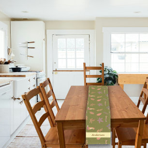 Whimsical Woodlands Fall Thanksgiving Customize Short Table Runner