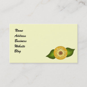 Whimsical Yellow Daisy Business Card