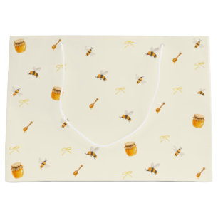Whimsical Yellow Honey Bee Large Gift Bag