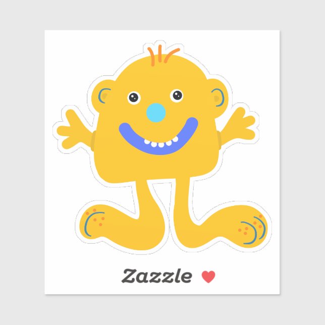 Whimsical Yellow Monster 4 x 4 (Sheet)