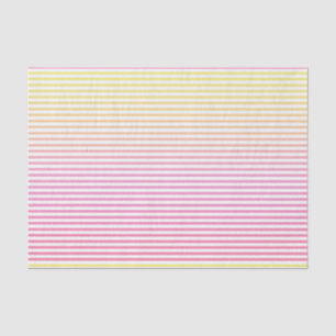 Whimsical Yellow Pink Ombre / Gradient Striped Tissue Paper